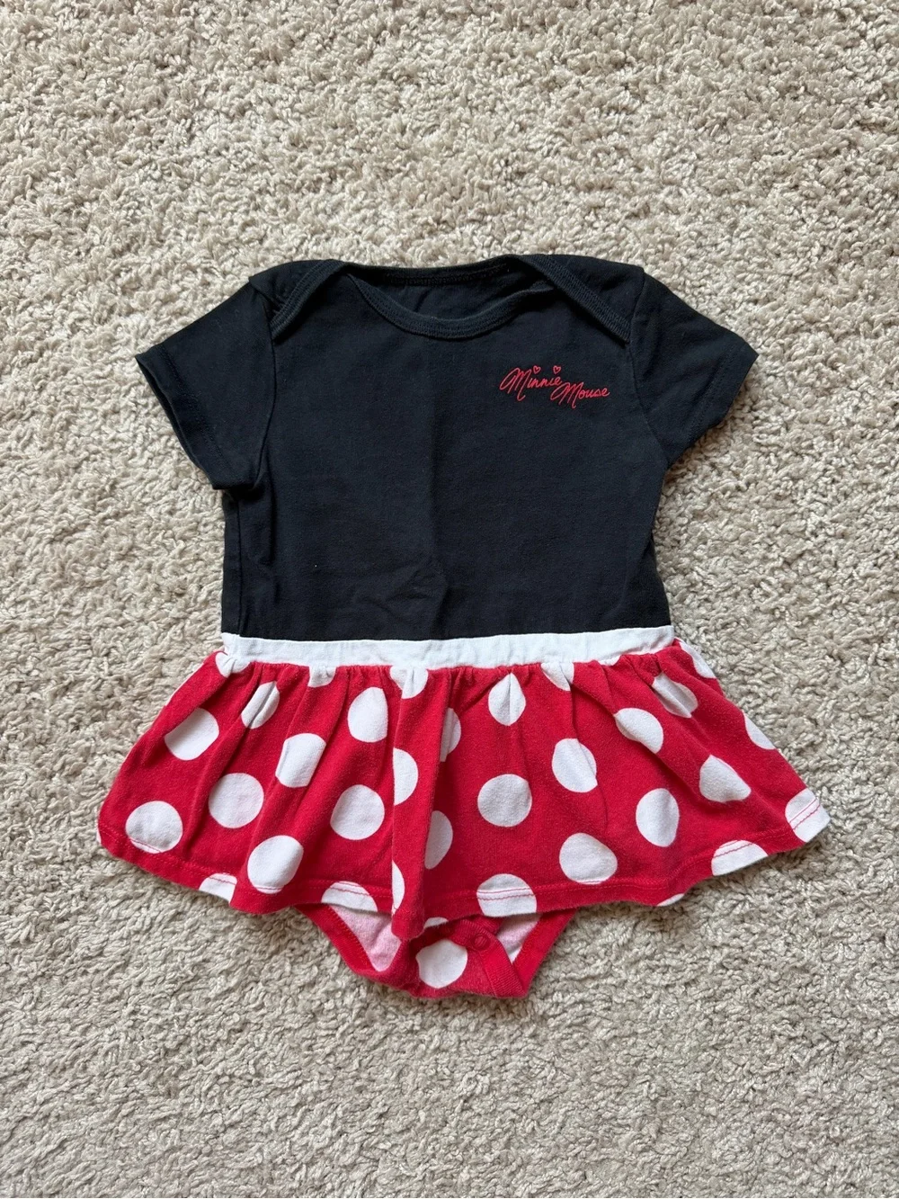 Disney Baby Minnie Mouse Bodysuit with Attached Skirt 18M